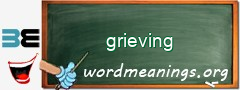 WordMeaning blackboard for grieving